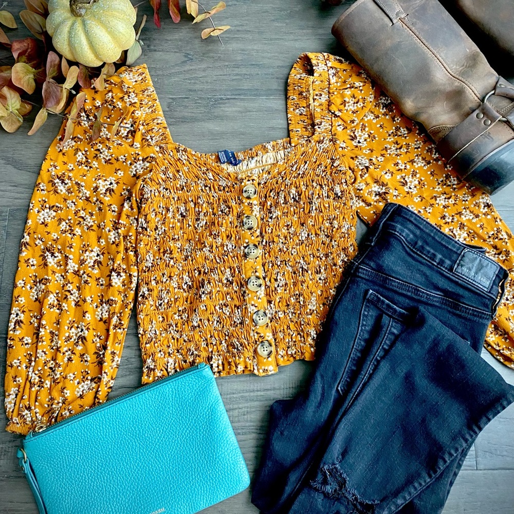AE- Floral tank top //EUC